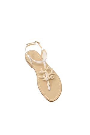 sandali gioiello con corallo beige e madreperla Da Costanzo | 1918CORALLOVACCHETTA